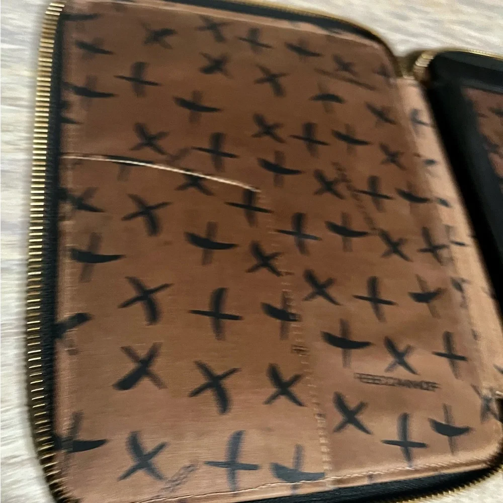 Rebecca Minkoff Black Textured zippered iPad case